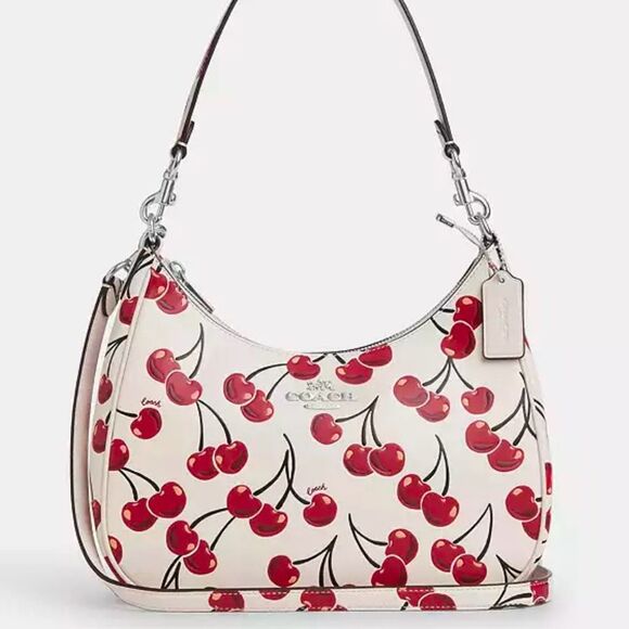 NWT❤️ COACH CY696 Teri Hobo Bag With Cherry Print CROSSBODY SATCHEL - Picture 7 of 9